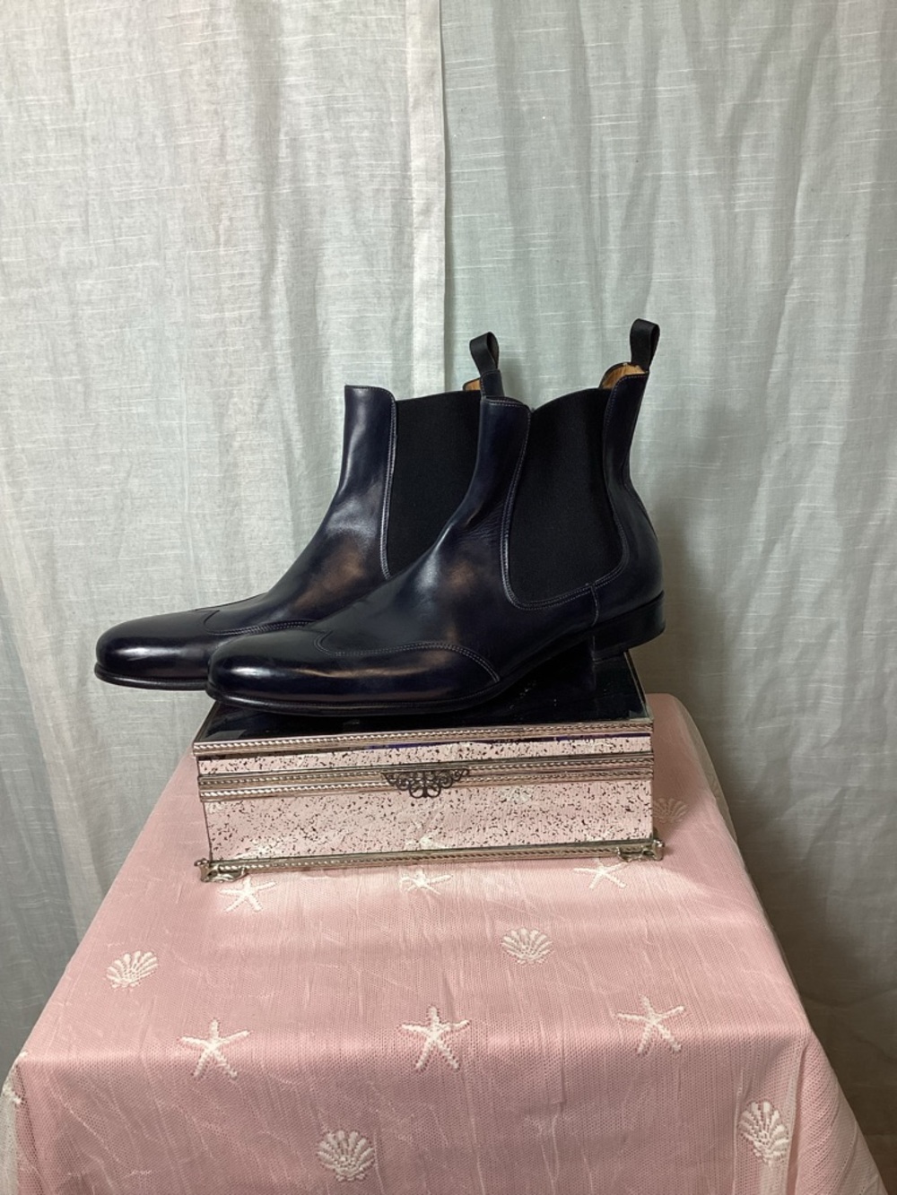 Donum Mens Leather Chelsea Boots; Size: 15